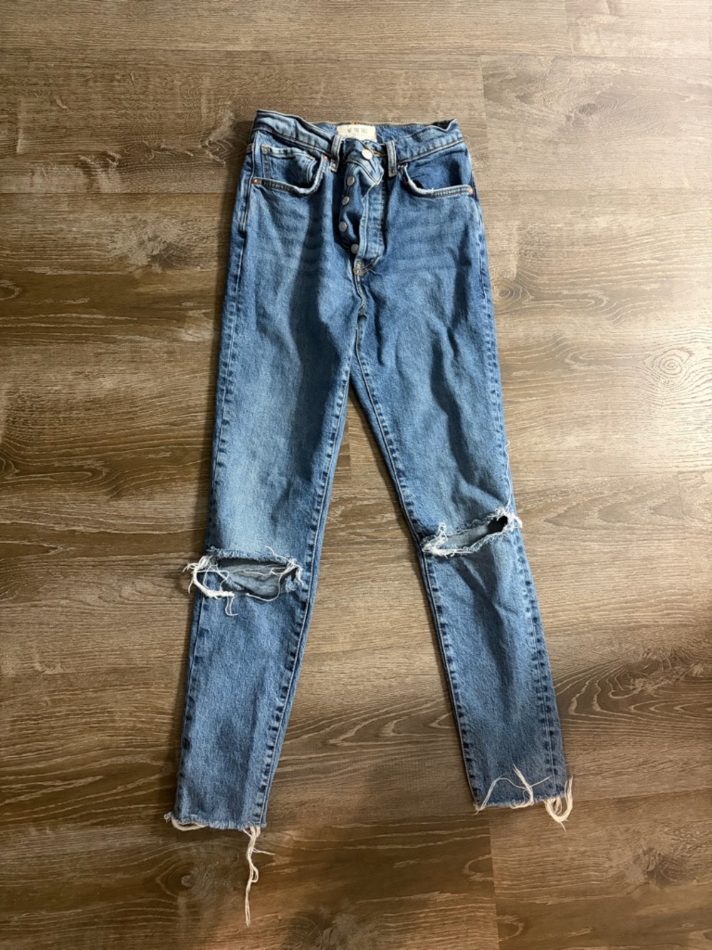 We the free High-Rise Distressed Women’s Jeans - Blue